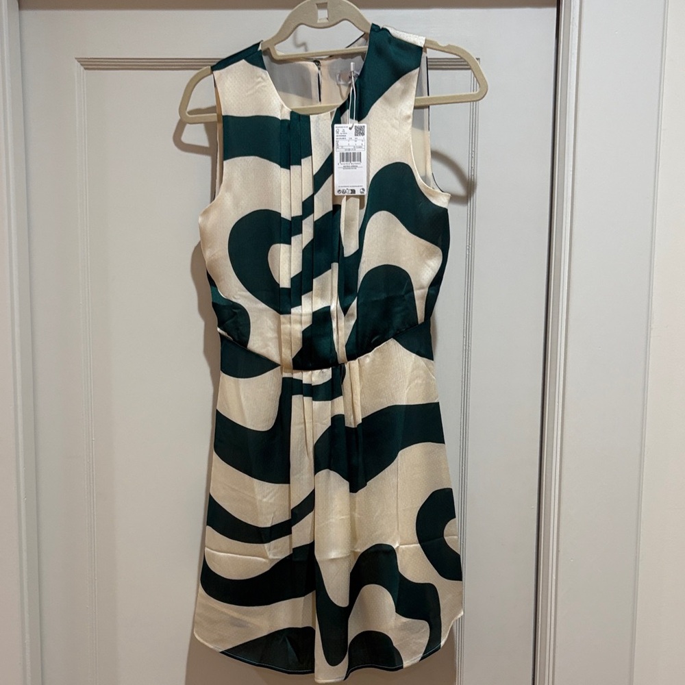 Mango Green and Cream Dress